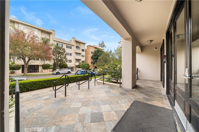 exterior space with french doors