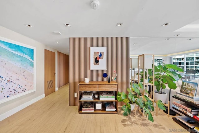 interior space featuring light hardwood / wood-style flooring