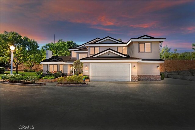 view of front of house featuring a garage