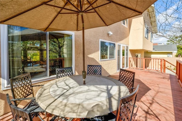 view of patio with a wooden deck