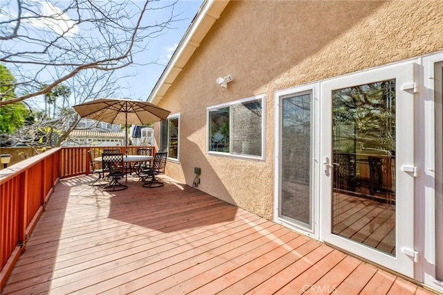 view of wooden deck