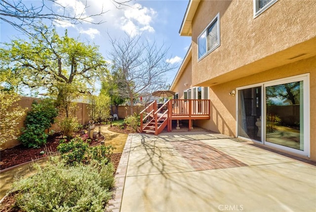 view of patio / terrace with a deck