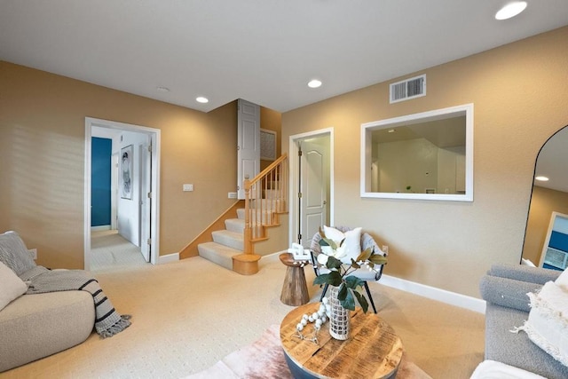 view of carpeted living room