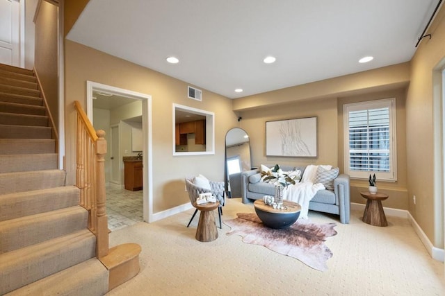 view of carpeted living room