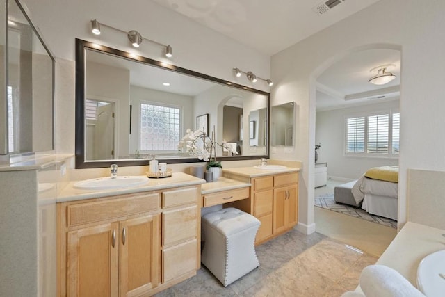 bathroom featuring vanity and a healthy amount of sunlight