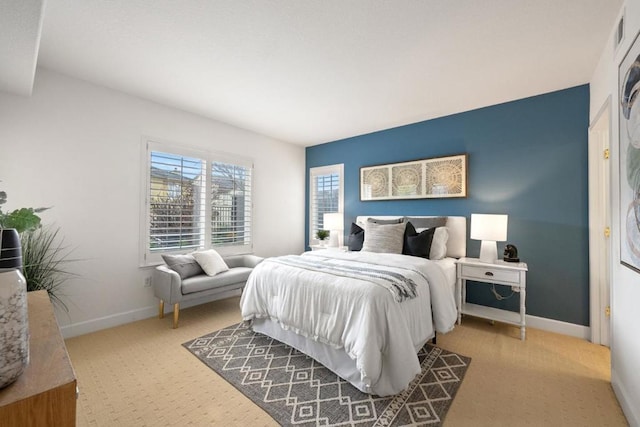 bedroom with carpet floors