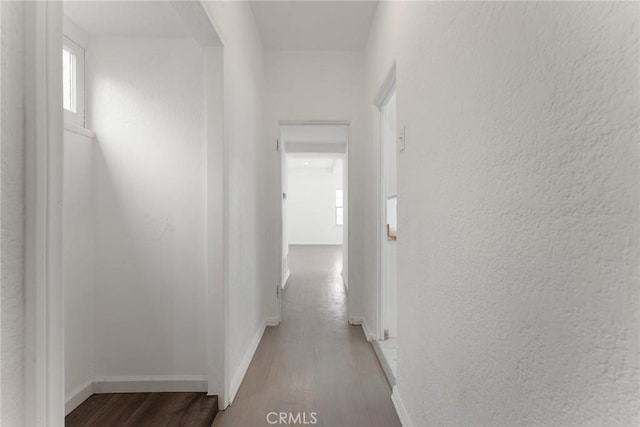 corridor featuring hardwood / wood-style flooring