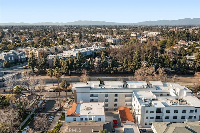 aerial view featuring a mountain view