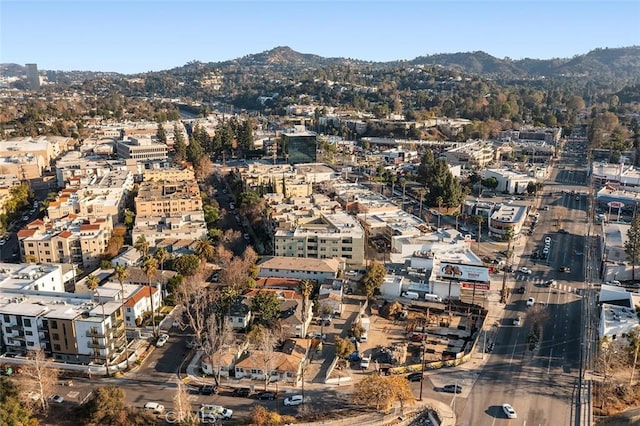 aerial view featuring a mountain view