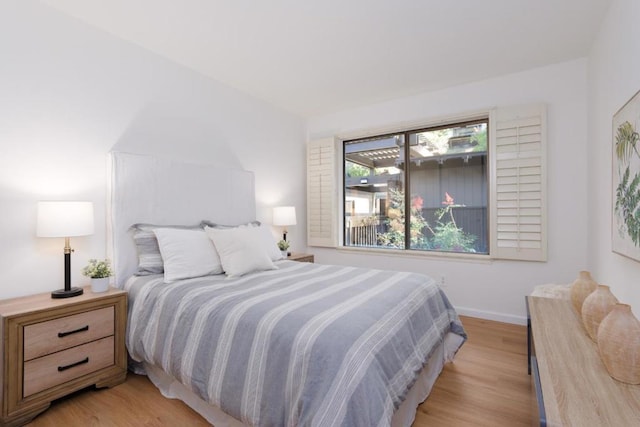 bedroom featuring light hardwood / wood-style floors