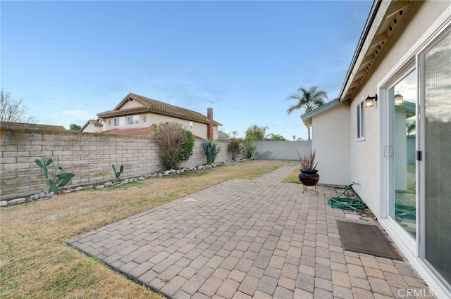 view of patio / terrace featuring a fenced backyard