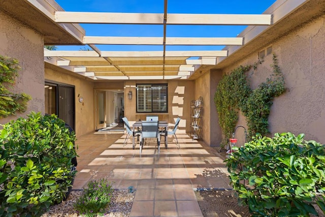 view of patio / terrace with a pergola