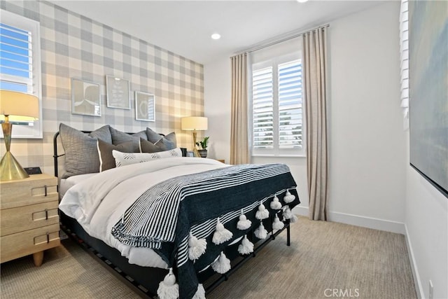 view of carpeted bedroom