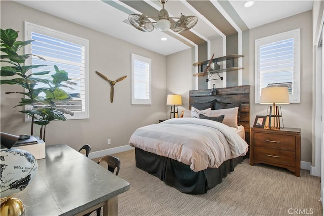 view of carpeted bedroom