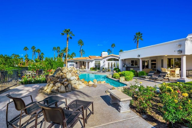 view of pool with a patio