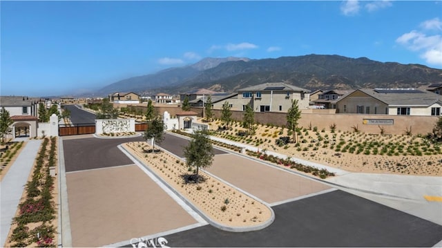 16650 Crocus Ln Unit 1, Fontana, CA 92336 - view of home's community with a mountain view, a residential view, and driveway