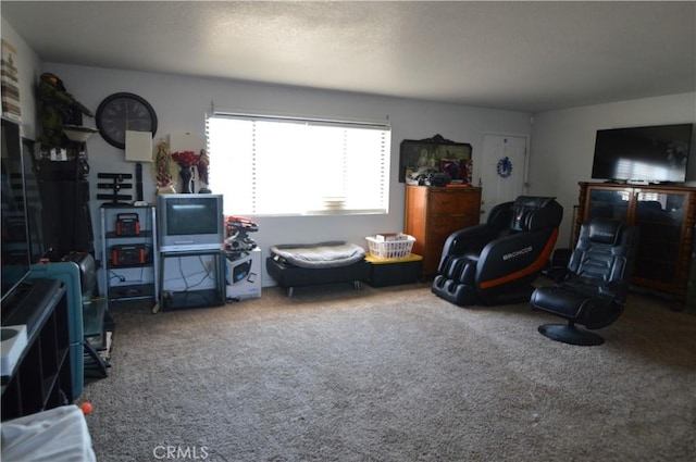 interior space featuring carpet flooring