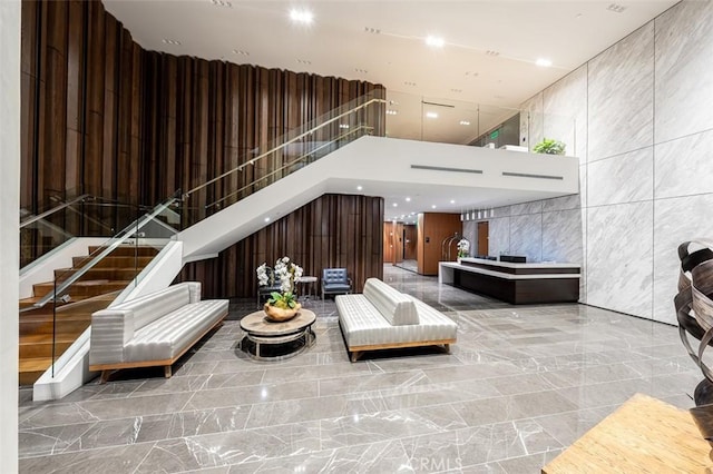 lobby featuring stairs