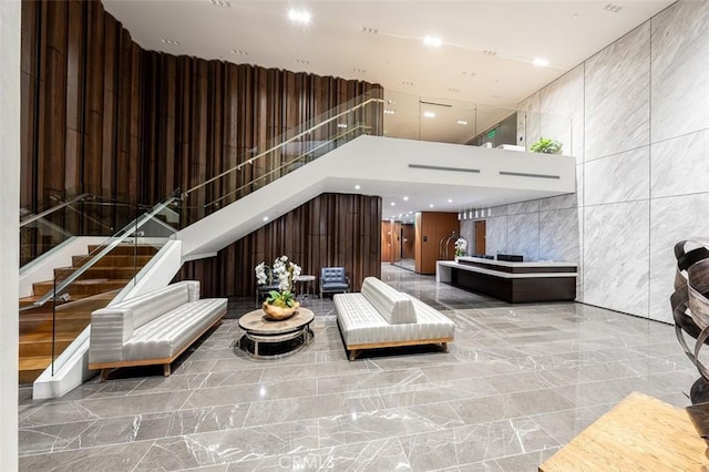 common area featuring stairs