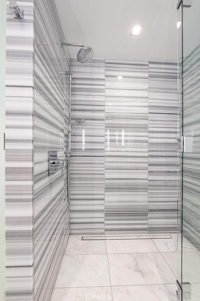 room details with a shower with shower door