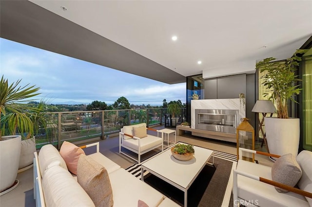 view of patio / terrace featuring an outdoor living space