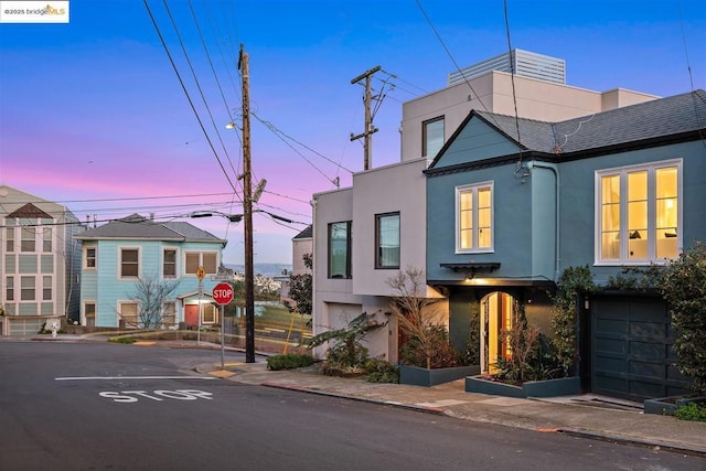 view of front facade with a garage