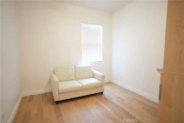 living area featuring wood-type flooring