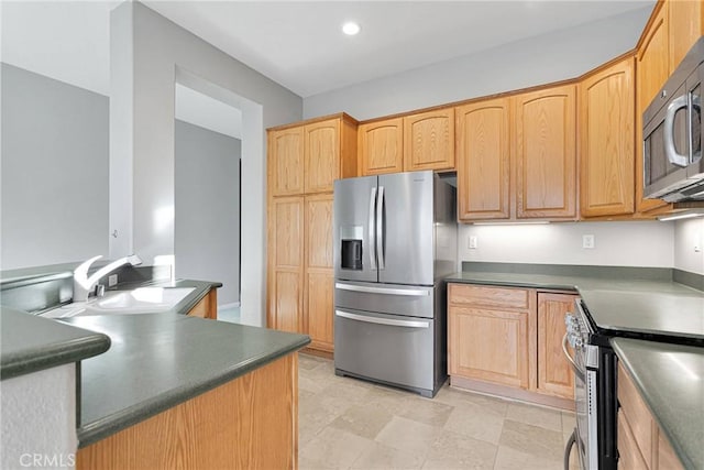 kitchen with sink and stainless steel appliances