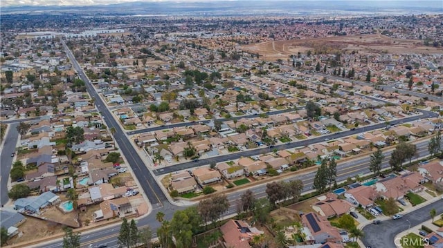 bird's eye view with a residential view