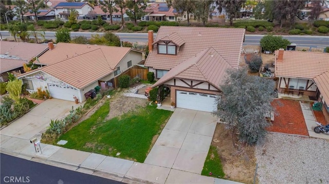 bird's eye view with a residential view