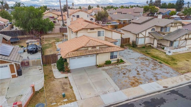 aerial view with a residential view