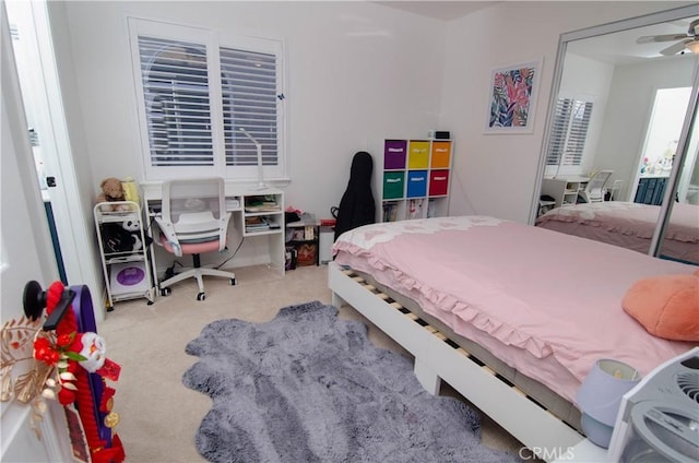 view of carpeted bedroom