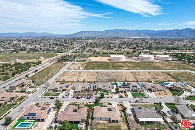 aerial view featuring a mountain view