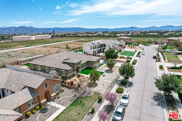 bird's eye view featuring a mountain view