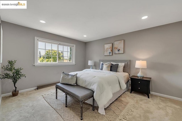 view of carpeted bedroom