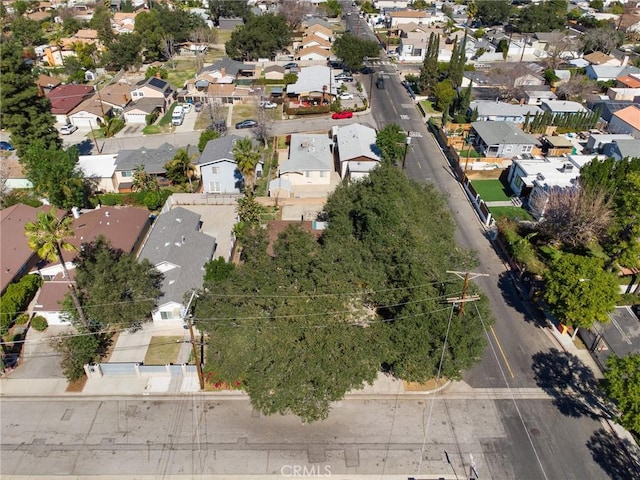 bird's eye view with a residential view