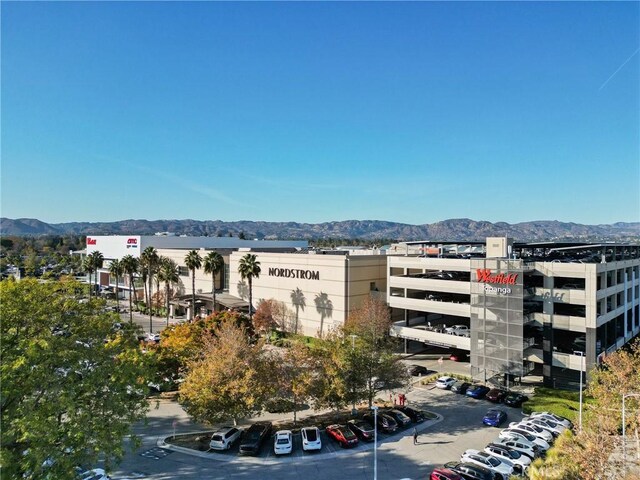 view of building exterior with a mountain view