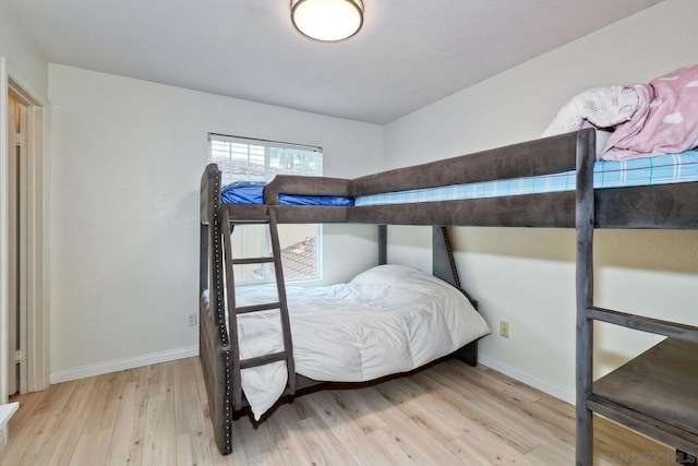 bedroom featuring light hardwood / wood-style floors