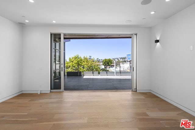 empty room with wood-type flooring