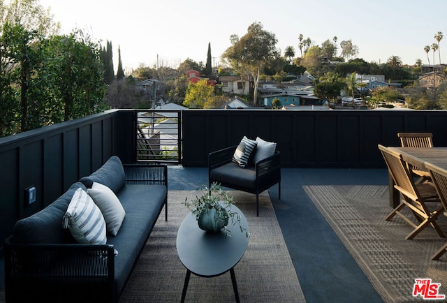 view of patio / terrace with an outdoor hangout area