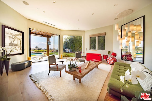 interior space featuring hardwood / wood-style flooring