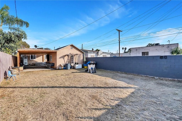 back of property with a patio area