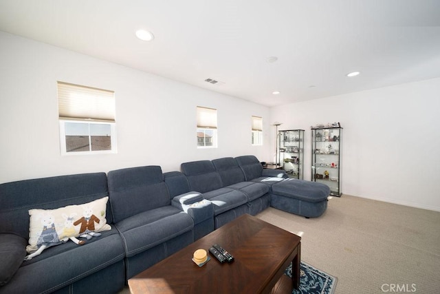 view of carpeted living room