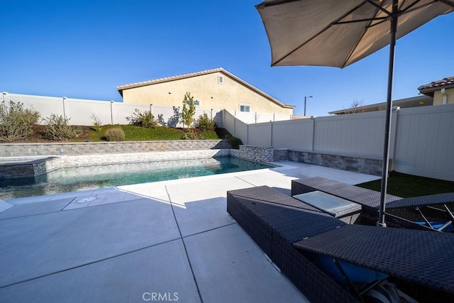 view of pool with a patio area