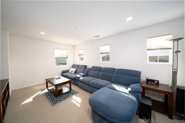 view of carpeted living room