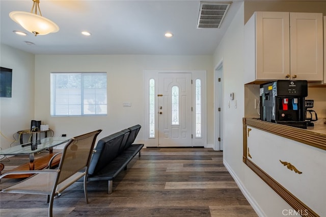 entryway featuring dark hardwood / wood-style flooring