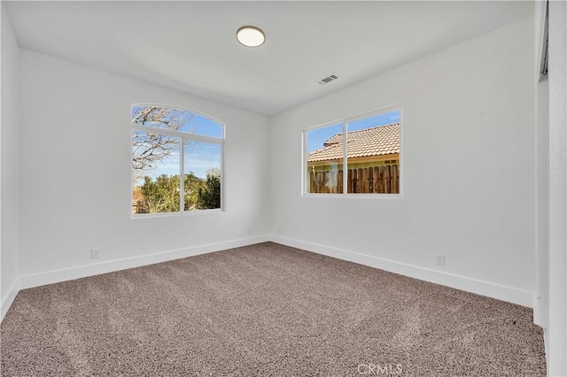 view of carpeted empty room