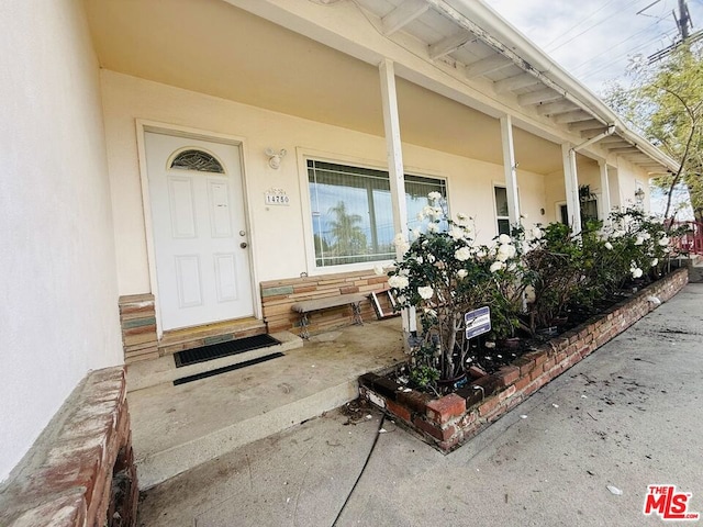 view of doorway to property