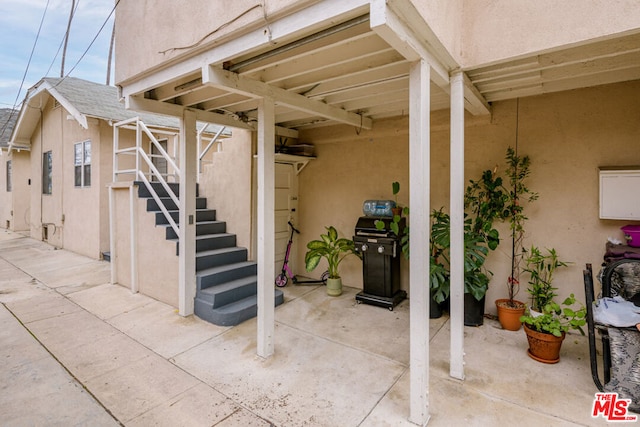 view of patio with grilling area