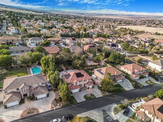 aerial view with a residential view